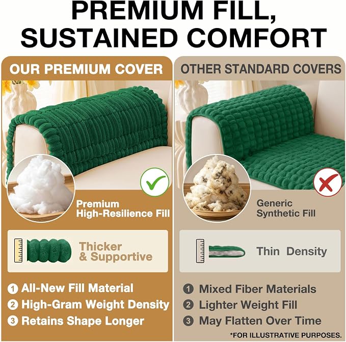 hyha Couch Cover for Dogs, Washable Non Slip Plush Flannel Sofa Protector | Thick Flannel, Silicone Anti-Slip Backing, Pet Hair & Scratch Protection, Fits Sofa & Loveseat (35.4" x 82.7") - Image 10