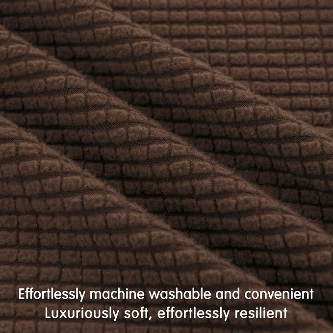 Hokway 2 Piece Individual Couch Cushion Slipcovers Stretch Reversible Cushion Protector Slipcovers Sofa Cushion Protector Covers(Chocolate,Small-2PC) - Image 5