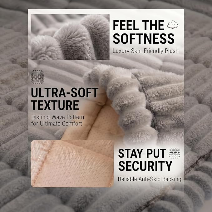 Toucans Couch Covers for Pets, Washable, Non Slip Plush Sofa Protectors, Fuzzy Pet Couch Covers, Pet Friendly (Grey, 27.6" x 27.6") - Image 3