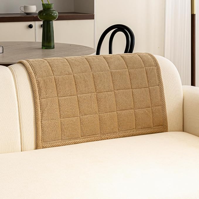 Couch Covers for Dogs Washable, Non Slip Couch Covers for Loveseat Sofa Pet Friendly, Soft Fuzzy Sofa Covers for Pet, Dog Couch Cover Furniture Protector(1PC,Light Brown,27.6"x27.6") - Image 2