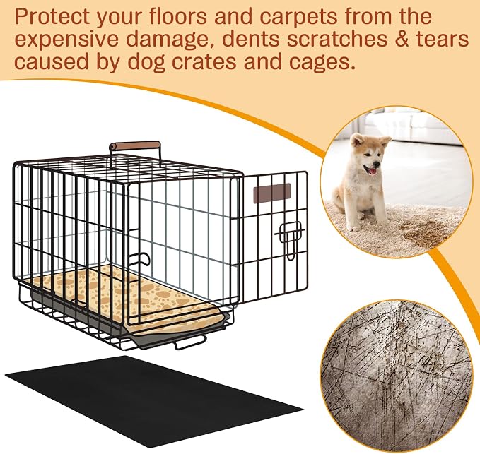 Drydiet PVC Pet Crate Floor Protection Mat 32" x 50" XXL Washable Floor Covering Reusable Waterproof Non Slip Rug Whelping Pad for Pet - Image 5