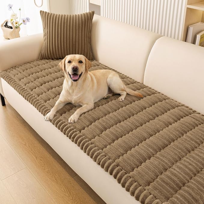 Smiry Couch Cover for Dogs, Non Slip Washable Sofa Protector for Pets | Soft Furniture Cover for Leather & Fabric Couches, Cozy Protect Against Fur, Dirt & Messes, Pet Friendly, 27.6"x70.9" by Smiry