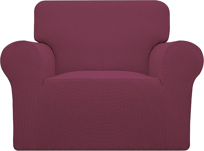 Easy-Going Stretch Oversized Chair Slipcover with Arm Washable ASH Rose | 1-Piece Large chair covers armchair Furniture Protector for Living Room chair and a half cover Soft For Kids, Pet. by Easy-Going