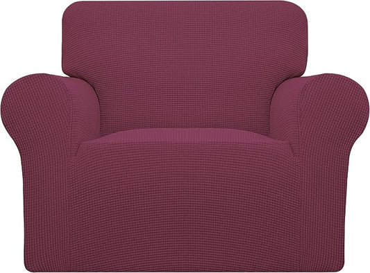 Easy-Going Stretch Oversized Chair Slipcover with Arm Washable ASH Rose | 1-Piece Large chair covers armchair Furniture Protector for Living Room chair and a half cover Soft For Kids, Pet. by Easy-Going