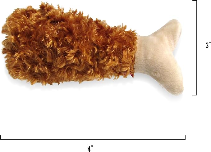 TONBO Soft Plush Small Cute and Cozy Chicken and Waffles Dog Cat Bed, Chicken Crinkle Toy Included, Washer and Dryer Friendly (Brown) - Image 6