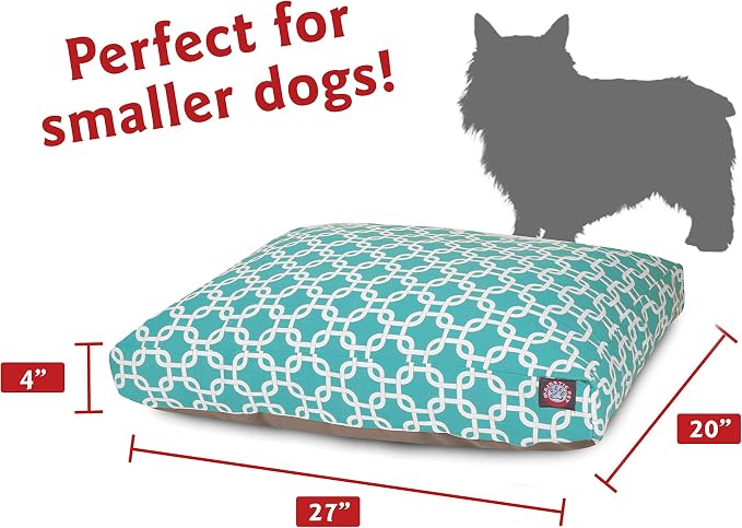 Majestic Pet Links Rectangle Dog Bed, Small, Teal - Image 3