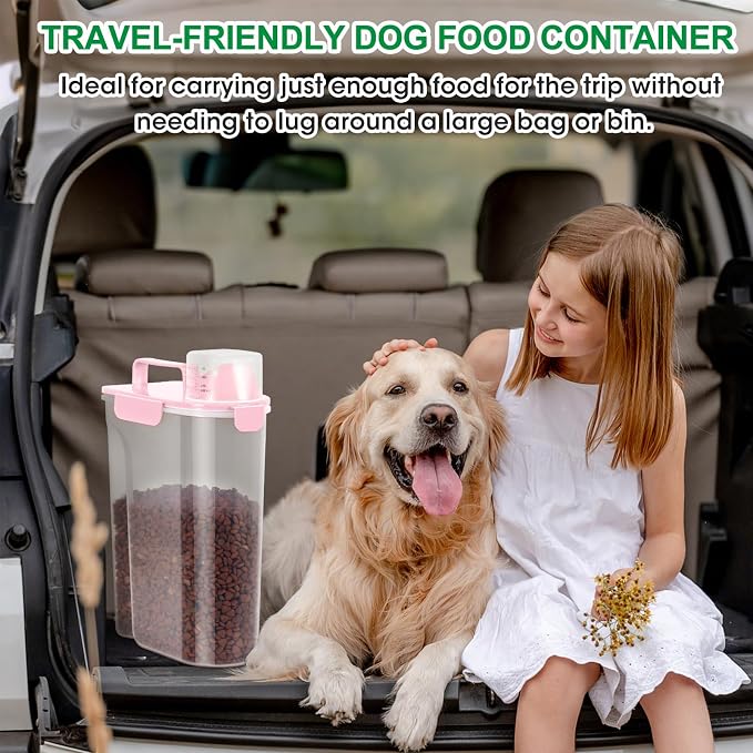 TBMax Cat Dog Food Container 5 to 7 lbs, Secondary Pet Food Storage Beyond a Large Dog Food Bin for Daily Use, Easy-Pouring Bird Seed Dispenser, Portable Travel Kibble Container for Outdoor Feeding - Image 4