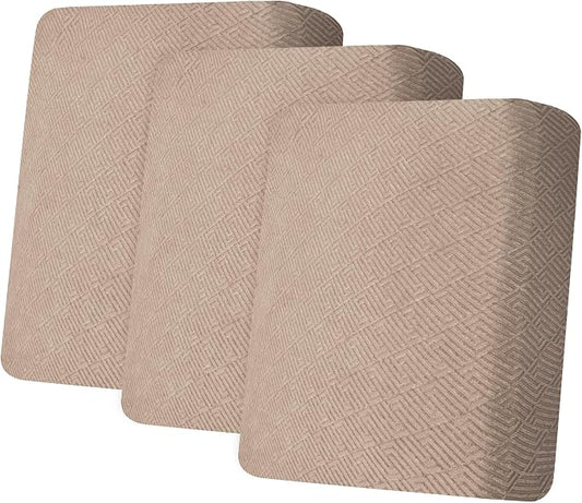 XINEAGE Couch Cushion Covers Seat Cushion Cover Thick Stretch Sofa Slipcovers 3 Piece Individual Couch Covers with Elastic Bottom(3 Seat Cushion/Backrest,Khaki) by XINEAGE