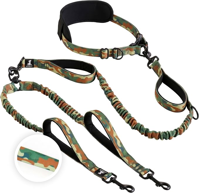 SparklyPets - Hands Free Dog Leash with Reflective Stitches - Waist Leash for Medium & Large Dogs Walking, Hiking, Training, Jogging, Canicross, Running by SparklyPets