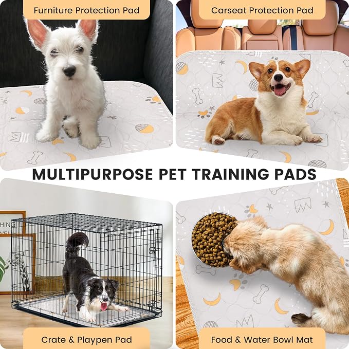 UPSKY Washable Pee Pads for Dogs 4 Pack 18” x 24” Reusable Puppy Pads Waterproof Pet Training Pads, Non-Slip Dog Mats Fast Absorbent Whelping Pads for Playpen, Potty, Crate, Bed - Image 5