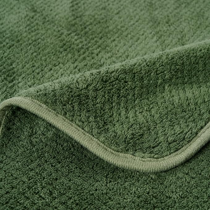 Extra Large Bath Sheets Set 6-Piece, 2 Bath Towels 40x80 Inches, 2 Hand Towels, 2 Washcloths, Soft Absorbent Quick Dry Microfiber Towels for Bathroom Beach Pool Gym Spa, Olive Green - Image 7