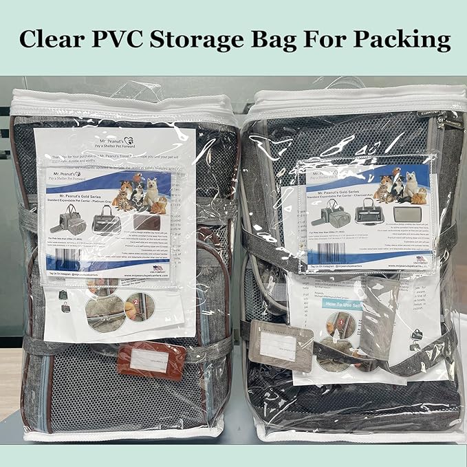 Mr. Peanut's Gold Series Big Apple XL Expandable Pet Carrier V3.0 (Platinum Gray)