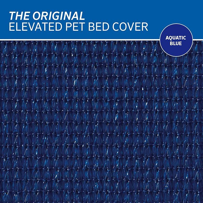 The Original Coolaroo Elevated Pet Bed Replacement Cover, Medium, Aquatic Blue - Image 5