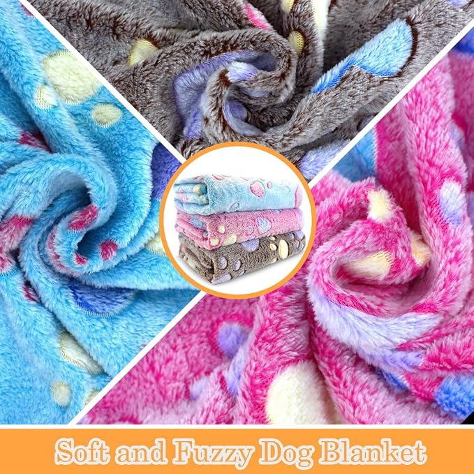 Dog Blankets for Medium Large Dogs Washable, 3 Pack Pet Blanket Washable 41" x 31", Fuzzy Soft Puppy Throw Cover for Kennel Crate Bed - Image 2