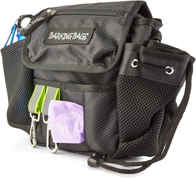 | The Original Dog Walking Bag | As Seen On Dragons’ Den | Lightweight & Practical Design | Carry Dog Toys, Dog Treats, Poop Bags & More With Ease | Extendable Shoulder Strap & Waistband by Barking+Bags