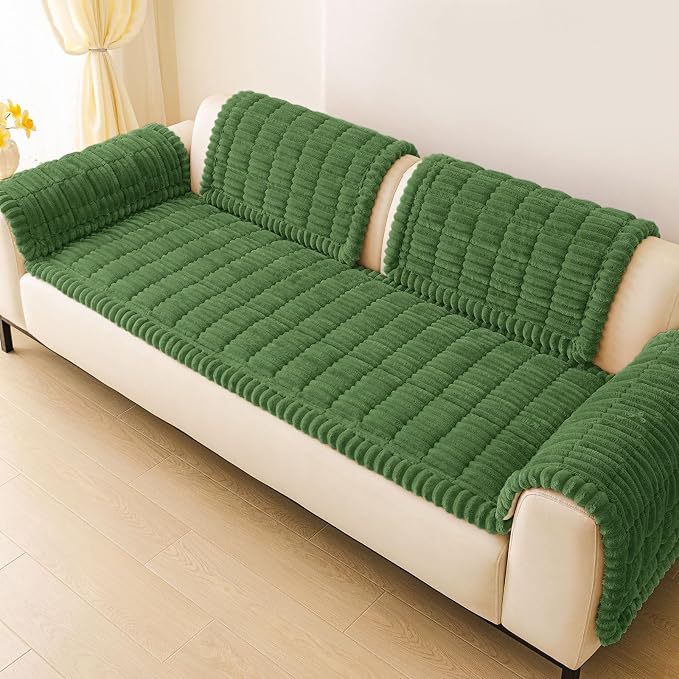 hyha Couch Cover for Dogs, Washable Non Slip Plush Flannel Sofa Protector | Thick Flannel, Silicone Anti-Slip Backing, Pet Hair & Scratch Protection, Fits Sofa & Loveseat (35.4" x 63") - Image 9