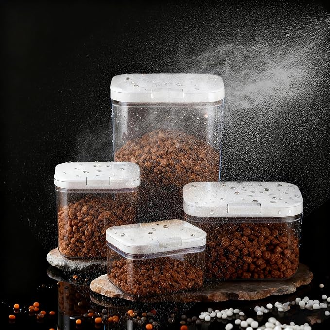 LivLab Mker Dog Food Storage Container 25 lbs Airtight Pet Food Container with Measuring Cup, BPA Free, Rice & Flour Storage Container for Dog Treats and Cat Food, White by LivLabMker