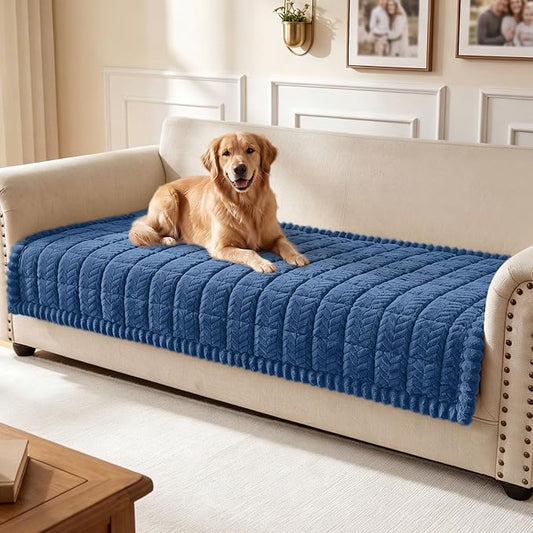 Smiry Couch Cover for Dogs, Non Slip Fuzzy Pet Sofa Covers Washable | Sofa Slipcovers for 3 Cushion Couch, Soft Thick Furniture Protector for Cats Dogs, Against Fur, Dirt, Scratch (35.4"x82.7") by Smiry