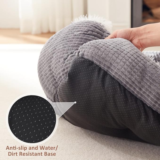 MIXJOY Dog Beds for Small Dogs, Rectangle Cave Hooded Blanket Puppy Bed, Luxury Orthopedic Cat Beds for Indoor Cats, Warmth and Machine Washable (20 inches, Grey) - Image 8