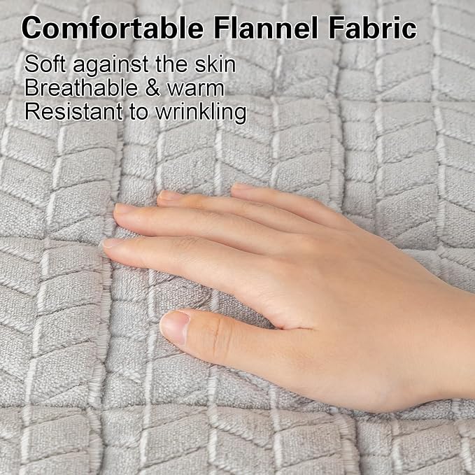 Thick Couch Arm Covers for Sofa (27.6"x27.6",Light Grey) | Couch Armrest and Backrest Cover, Machine Washable，Non Slip Sofa Cover, Flannel Dog Pet Friendly Couch Covers Protector - Image 3