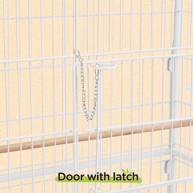 Yaheetech 52inch Bird Cage Extra Large Parakeet Parrot Cage for Lovebird Cockatiel Conure Finch with Rolling Stand White - Image 7