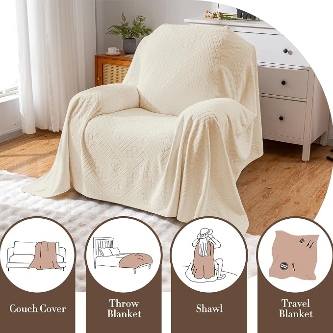 Waterproof Recliner Chair Covers, Anti-Slip Reclining Chair Covers, Pet-Friendly, Washable, Durable and Breathable Couch Covers – Reversible Design for Sofa Protection (71x71in/Beige) - Image 6