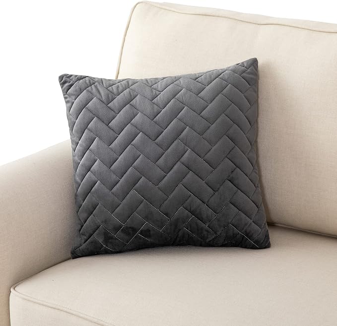 Eismodra Throw Pillows,Couch Cover,Sofa Cover,Sectional Couch Covers for 3 Cushion Couch,Sofa Slipcovers for Dogs Cats Pet Loveseat Recliner Leather L Shaped,Dark Gray 18 x 18 Inches (Only 1 Piece) by Eismodra