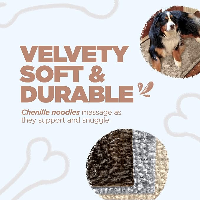 Soggy Doggy Crate Mate Dog Crate Pad, Beige, Large 23x36 | Reversible chenille pad; absorbs 7x its weight; fits wire, plastic crates & cars; puppy to senior dog; quick-dry - Image 7