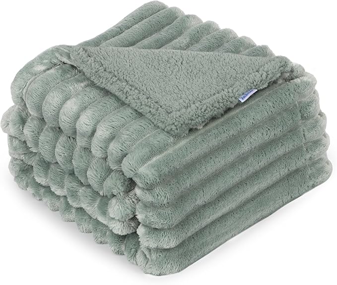 Waterproof Pet Blanket for Large Dogs & Cats - Reversible Calming Plush, Washable Furniture Cover for Couch, Bed, Car Seat, Blocks Leaks, Stains & Pet Fur (Green, 30"x40") by ZAKAPAWS