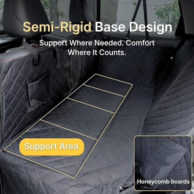 Car Back Seat Extender for Dogs, Semi-Hard Bottom Design, Fits Compact SUVs | Waterproof, Odorless Material, Upgraded Support - Image 2