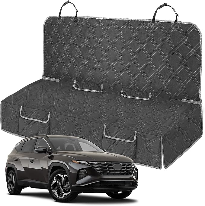 Dog Car Seat Cover for Hyundai Tucson 2010-2025 | Waterproof Pet Bench Seat Cover for Back Seat, 600D Heavy Duty Scratch Proof Nonslip Truck Seat Covers for Dogs by Kistrba