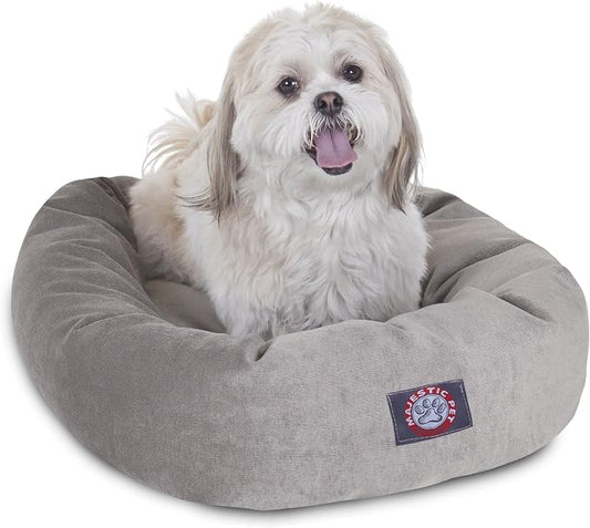 Majestic Pet Villa 24 Inch Shredded Memory Foam Dog Bed for Small Sized Dog 24x19x7 Inch–Orthopedic Pet Bed - Washable Small Puppy Mat with Head Support-Vintage by MajesticPet