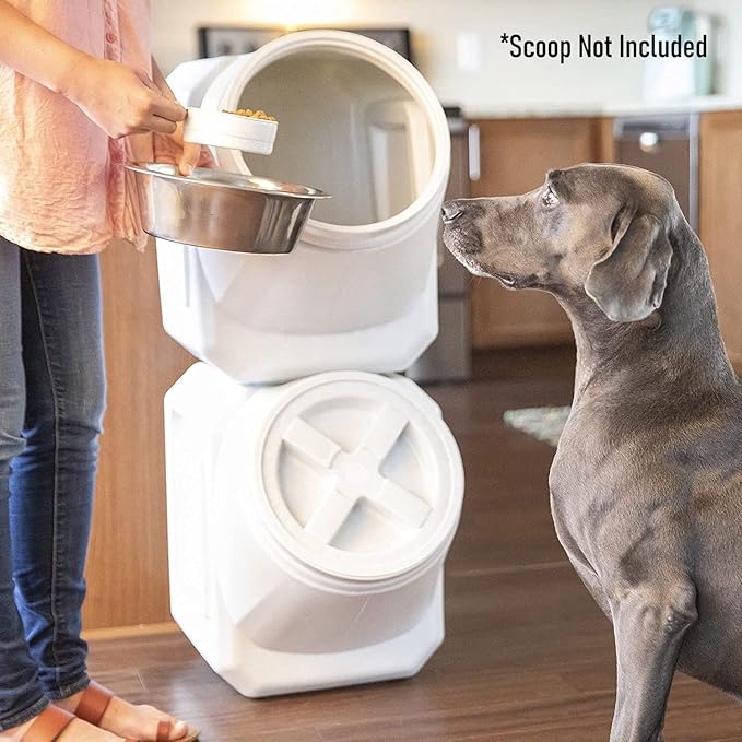 Gamma2 Vittles Vault Stackable Dog Food Storage Container with Sealing Lid, Up to 60 lbs Dry Pet Food Storage Container, USA-Made - [14.5" L x 19" H] | Made in USA, sealing lid keeps dry meals fresh and pests out, 14.5 x 19 inches, durable pantry bin, ... - Image 7