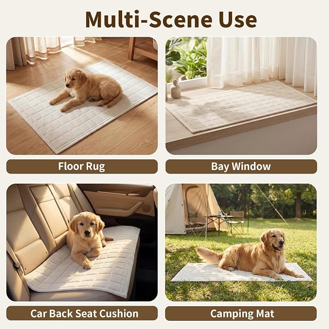 Velvet Couch Covers for Sectional Sofa Washable, Non-Slip L Shaped Sectional Couch Cover, Soft Pet Couch Covers for Sofas, Furniture Slipcovers for Single Sofa(1PC,35"x35",Beige White) - Image 6
