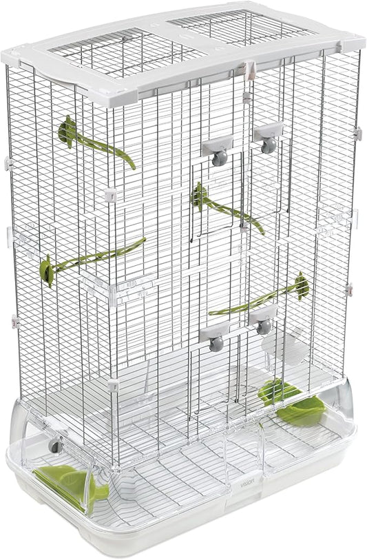 Vision M02 Wire Bird Cage, Bird Home for Parakeets, Finches and Canaries | Tall Medium by Hari