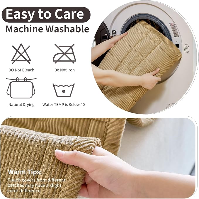 Couch Covers for Dogs Washable, Non Slip Couch Covers for Loveseat Sofa Pet Friendly, Soft Fuzzy Sofa Covers for Pet, Dog Couch Cover Furniture Protector(1PC,Light Brown,27.6"x94.5") - Image 7