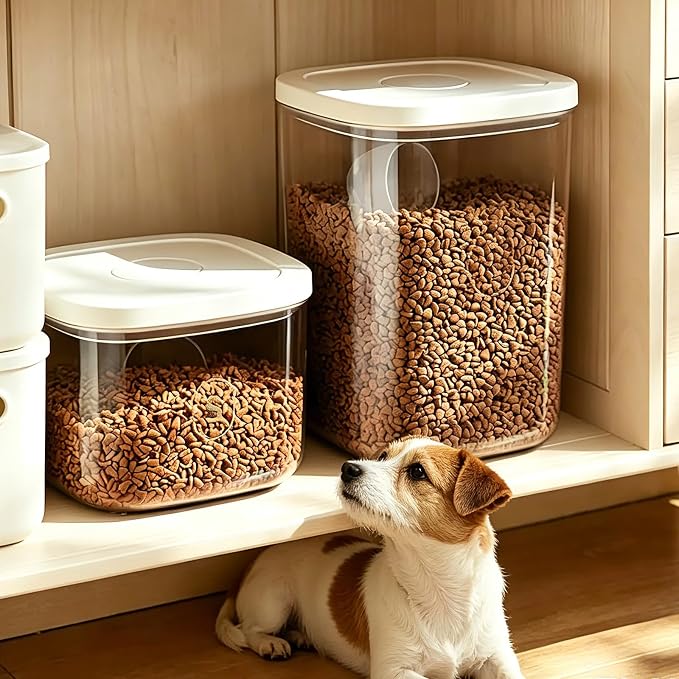 TBMax Dog Cat Food Storage Container 10 Lbs, Stackable Pet Food Dog Treat Container with Pop Up Lids, Airtight Food Storage Bin for Kitchen Organization - Image 7