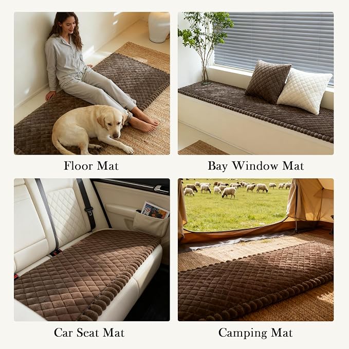 Diamond Quilted Couch Cover for Dogs Non Slip - Large Silicone Particles Pet Friendly Thick Sofa Slipcover for 3 Cushion Couch Washable Furniture Protector Mat for Dogs Cats - Image 5