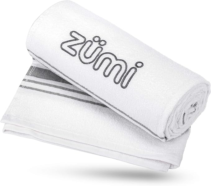Zumi 100% Cotton Quick Dry Large Travel Towel - Soft, Thin, Compact, Highly Absorbent, Lightweight Camping Towel for Beach, Gym, Bath, Shower, Swimming, Dorm, RV - White - Image 9