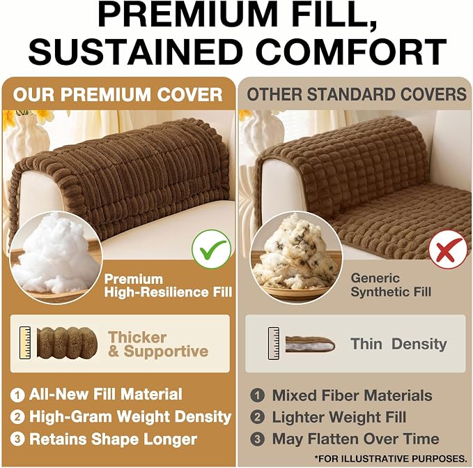 hyha Couch Cover for Dogs, Washable Non Slip Plush Flannel Sofa Protector | Thick Flannel, Silicone Anti-Slip Backing, Pet Hair & Scratch Protection, Fits Sofa & Loveseat (27.6" x 88") - Image 10