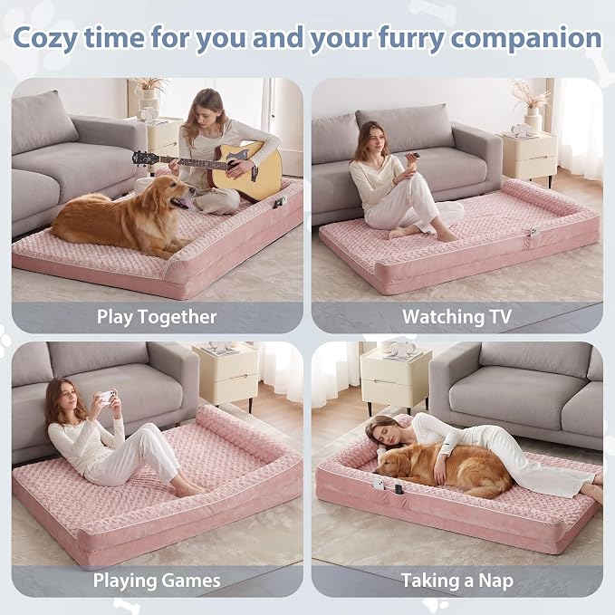 BFPETHOME Orthopedic XXL Dog Beds Large Sized Dog, Washable Dog Sofa Bed | Removable Cover, Waterproof Lining, Non-Slip Bottom, Large Pet Couch for Big Dogs, Cozy Shared Sleeping Dog Bed for Indoor - Image 3