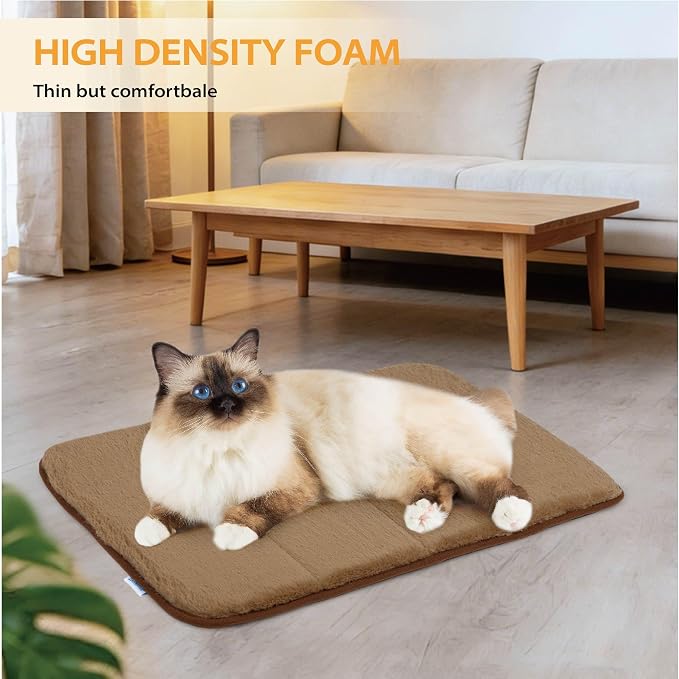 Dog Crate Pad for X Large Dog - 41"x27" Memory Foam Dog Bed, Washable & Anti-Slip Dog Bed Mat, Ultra Soft Kennel Pad for Dogs Cozy Sleeping Mat, Khaki - Image 5