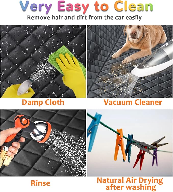 URPOWER 6-in-1 Dog Car Seat Cover for Back Seat, Waterproof Dog Car Hammock with Mesh Window, Non-Slip Pet Backseat Protector for Cars, Trucks and SUVs - Image 7