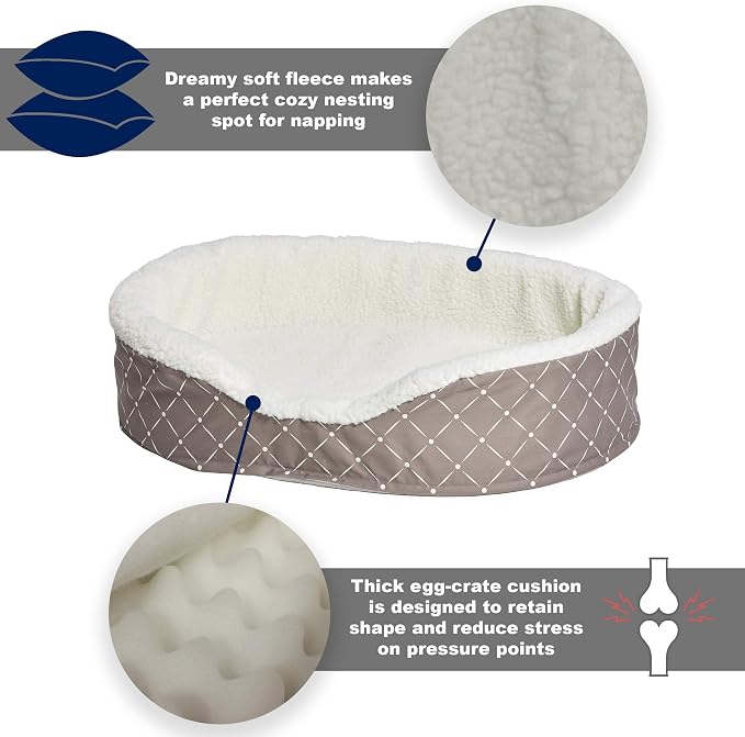 MidWest Homes for Pets CU29MRD Couture Orthopedic Cradle Pet Bed for Dogs & Cats, Medium - Image 3