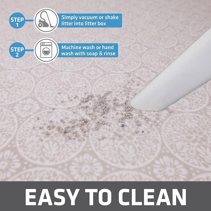 Drymate Cat Litter Box Mat, Litter Trapping Mat, Beige, 29x36 XL | Waterproof, Urine-Proof, Absorbent, Machine Washable, Soft on Paws, Contains Mess, Protects Floors, Kitten Supplies, USA Made - Image 5