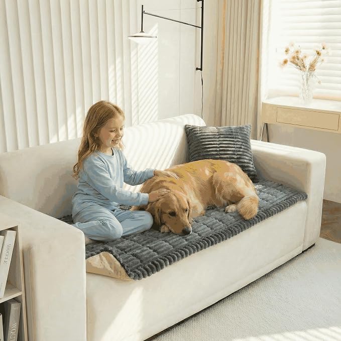 Non-Slip Sectional Couch Covers, Washable Pet Friendly Furniture Protector for Dogs Cats, Soft Thick Slipcover for L-Shaped Sofa (Sold by Piece, Not Set) (Dark Grey, 27.6"x59") - Image 2