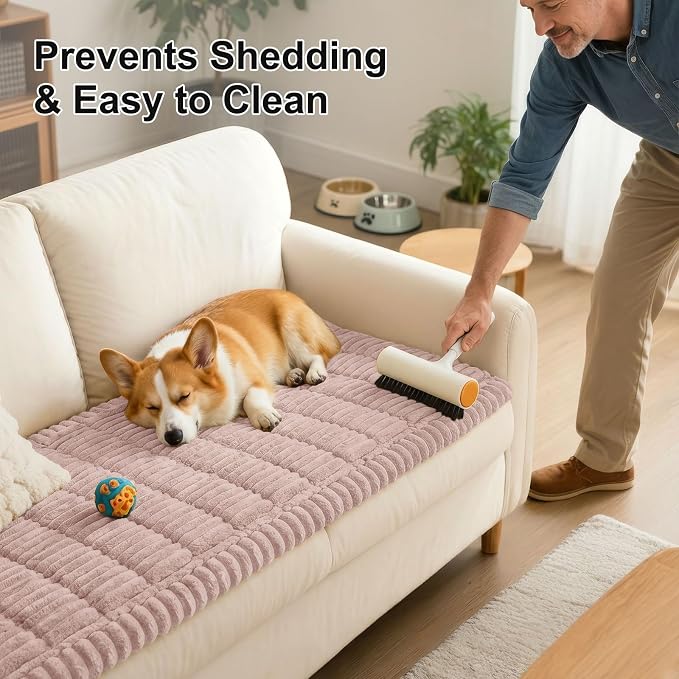 Smiry Couch Cover for Dogs, Non Slip Washable Sofa Protector for Pets | Soft Furniture Cover for Leather & Fabric Couches, Cozy Protect Against Fur, Dirt & Messes, Pet Friendly, 27.6"x59" - Image 8