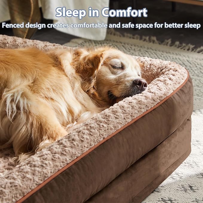 BFPETHOME Orthopedic XXL Dog Beds Large Sized Dog, Washable Dog Sofa Bed | Removable Cover, Waterproof Lining, Non-Slip Bottom, Large Pet Couch for Big Dogs, Cozy Shared Sleeping Dog Bed for Indoor - Image 4