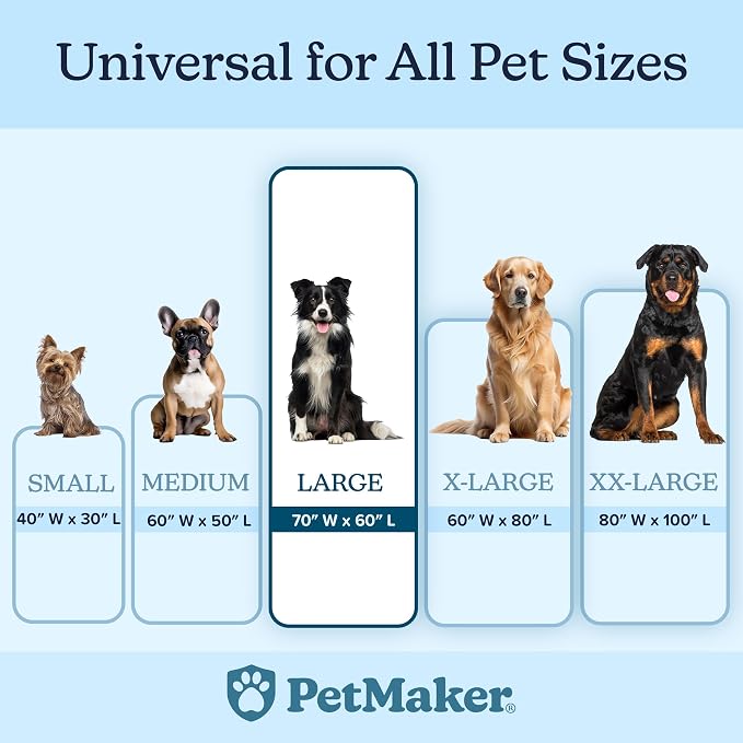 PETMAKER Dog Blanket - 60x70in Reversible Sherpa Blanket - Throw Blankets for Bed, Couch, Crate, or Car - Machine Washable Puppy Essentials (Cream) - Image 4