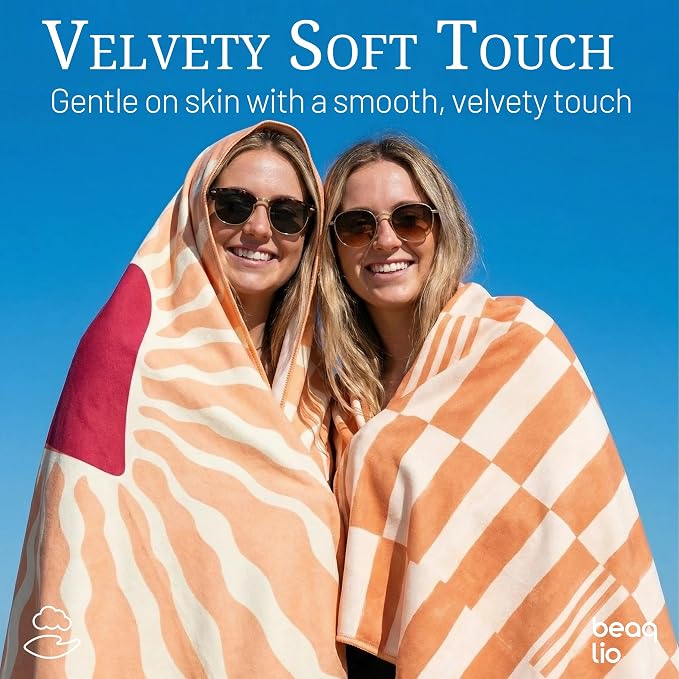 Microfiber Beach Towel W/Bag, Double Print Boho Towel, 71 * 36'' | Quick Dry XL Beach Towels for Cruise Pool Yoga Gym Gift, Lightweight Absorbent Sandproof Compact Towels Beach Essentials - Image 3
